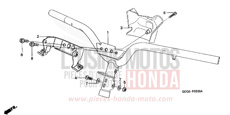 ROHRGRIFF/GRIFFABDECKUNG von CB1300 Super Bold'or ABS SCHWARZ (NH1Q) von 1998